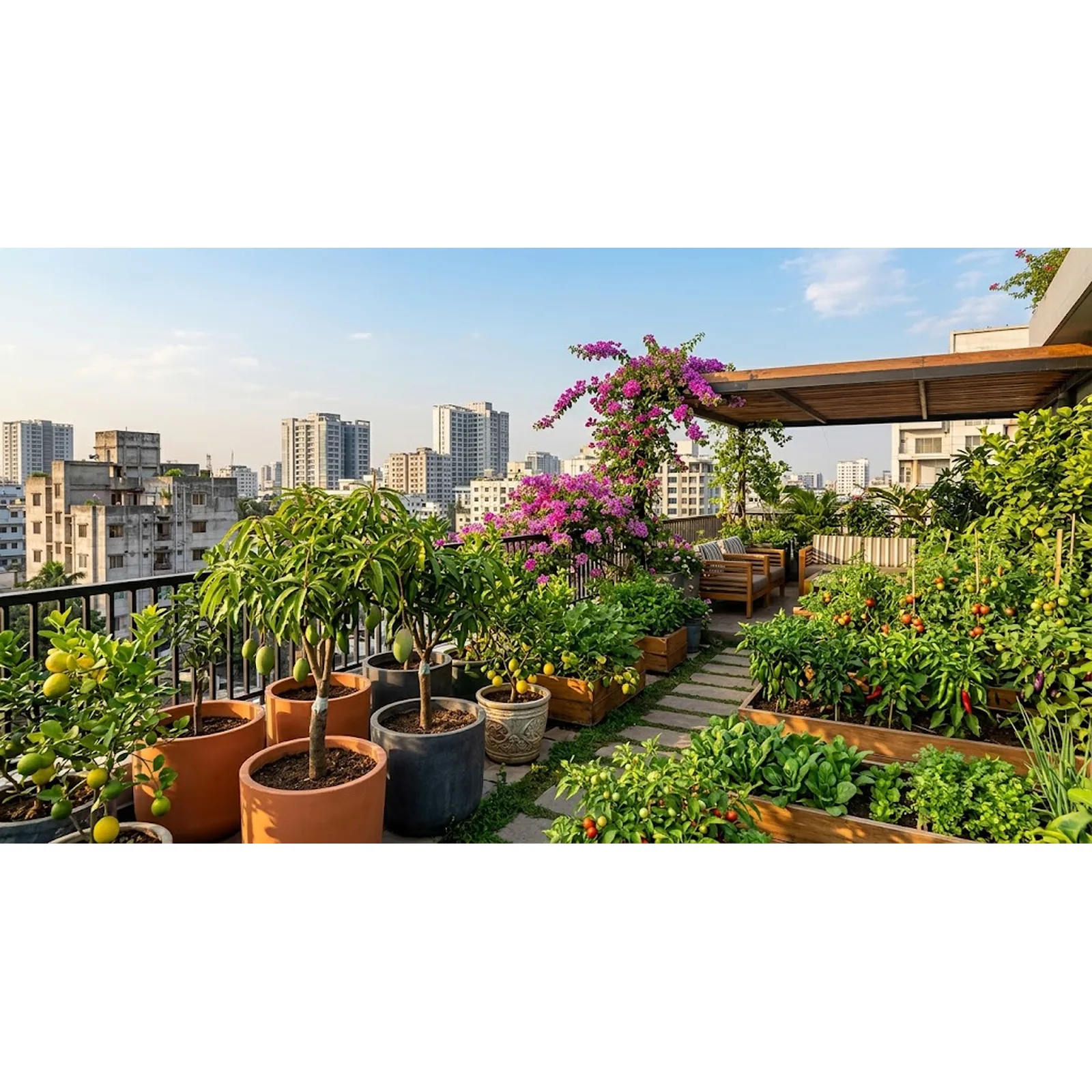 plants rooftop